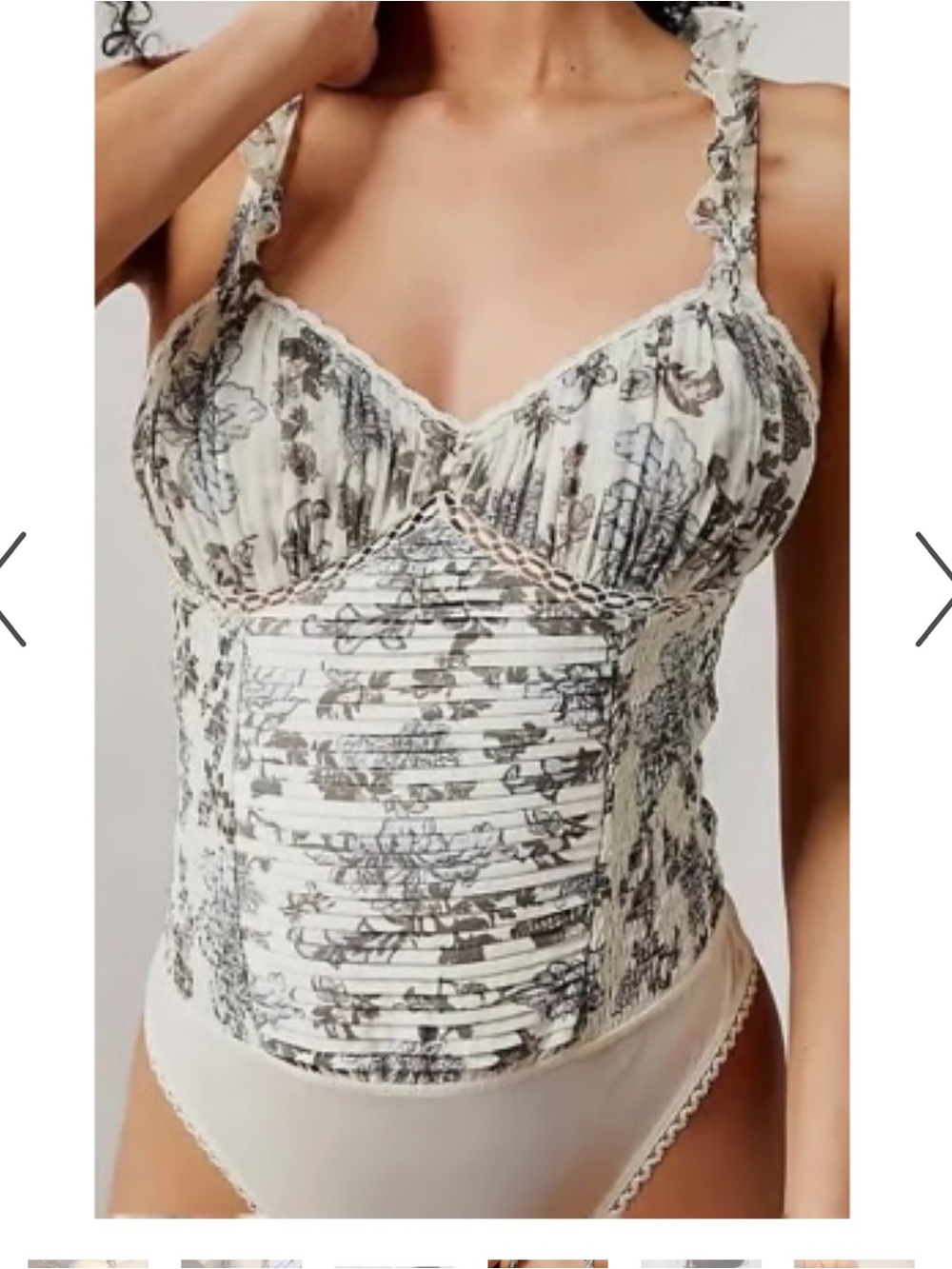 free people lace boho ruffle cropped tank top sheer romantic rustic fairy - Picture 8 of 8